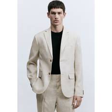 H&M Slim Fit Linen Jacket - White