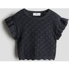 Blouses & Tunics Children's Clothing H&M Girls Crochet-Look Top - Grey