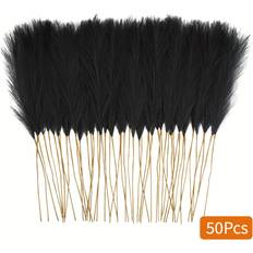 Interior Details Temu 50 Pcs Elegant Black Pampas Grass Artificial Plant
