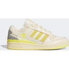 Women - adidas Forum Trainers adidas Forum Low CL Shoes - Cream White/Yellow/Warm Vanilla