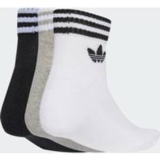 Adidas Socks adidas 3-Stripes Ankle Socks 3 Pairs - White/Medium Grey Heather/Black