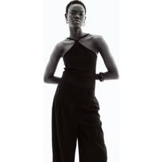 Bodys H&M Crêppad Stringbody - Svart