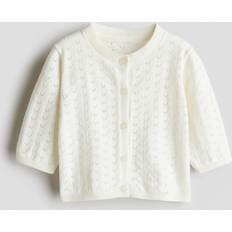 Vita Koftor Barnkläder H&M Pointellestickad Kofta - Crèmevit