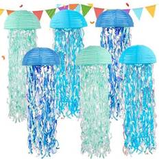 Blue Streamers Shein Lifelike Hanging Jellyfish Decoration Blue Ocean