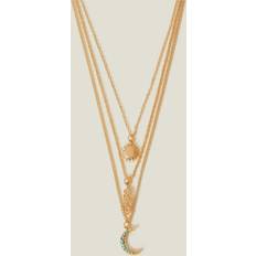 Accessorize Celestial Pendant Layered Necklace - Gold