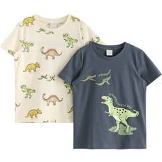 Överdelar Lindex Dino 2-pack T-shirt - Multi/Patterned