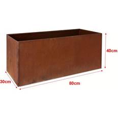 Temu Rustic Corten Steel Rectangular Planter Box