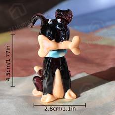 Interior Details Temu Handcrafted Glass Dog With Bone 3D Desktop Ornament Figurine