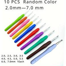 Crochet Hooks Temu Crochet Hook Set 10pcs With Ergonomic Grip