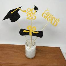 Blue Table Decorations Shein Gold And Black 2025 Graduation Centerpieces For Tables 4pcs