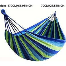 Metal Hammocks Temu Vibrant Striped Portable Hammock With Metal Rings