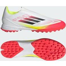 Adidas Predator Skor adidas F50 League Laceless Turf Fotbollsskor - Cloud White/Core Black/Solar Yellow