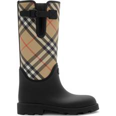 Dam - Nylon Gummistövlar Burberry Nylon Slip-On Boots Med B-Spänne - Svart