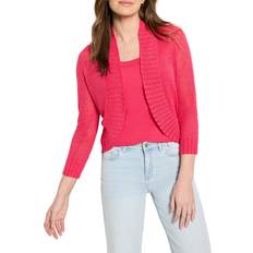 Pink Cardigans NIC+ZOE Bolero Linen Blend Cardigan Sweater