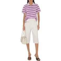 Burberry Polo Shirts Burberry Icon Stripe Cotton Polo Shirt - Purple