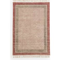 H&M Fringed Patterned Rug 140x200 Red