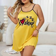 Shein Damen Großen Negligee Nachthemd Mit Kontrastbesatz