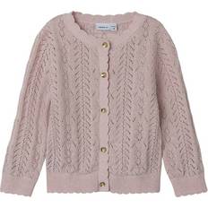 Purple Cardigans Children's Clothing Name It Long Sleeved Knitted Cardigan