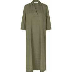 Herr - Linne Klänningar Masai Linneklänning Manikeeta Stil - Green