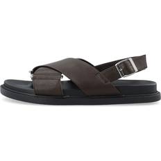 Hjemmesko & Sandaler Bianco Biaoslo Cross Sandal Faux Leather - Brown