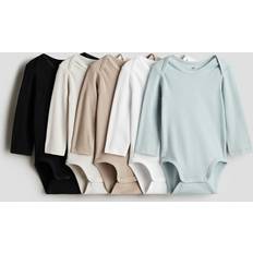 Turquoise Bodysuits H&M Baby 5-Pack Bodysuits - Turquoise