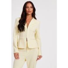 Yellow Blazers Quiz Lemon Woven Tailored Blazer - Yellow