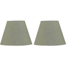 Green Shades First Choice lighting Set of 2 Sage Green Cotton 20cm Diameter Tapered Fabric Lamp Shades Shade