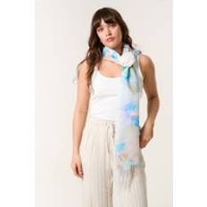 Orange Scarfs Blue Vanilla Orange Floral Print Scarf - Orange