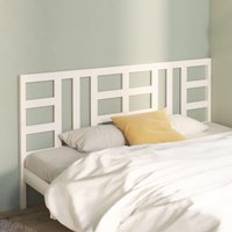 Beds & Mattresses Berkfield Home Bed White 206x4x100 cm Solid Wood Pine Headboard