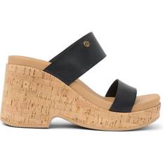 Reef Heeled Sandals Reef Women's Sunset Ibiza Wedge Sandals - Black/Brown