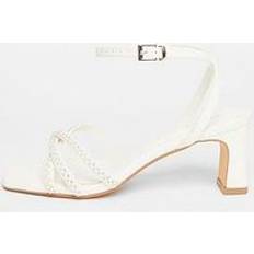 Quiz Bridal Wide Fit Heeled Sandals - White