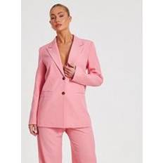 Orange Blazers Quiz Womens Coral Woven Blazer - Orange