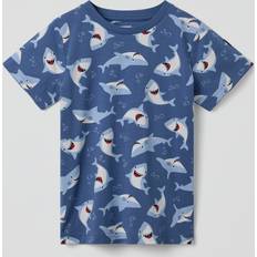 Polarn O. Pyret Shark Print Kids T-Shirt - Blue