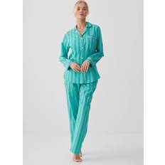 British Boxers New York Crisp Cotton Long Pyjama Set - Turquoise