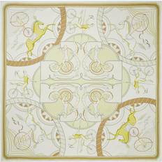 Yellow Handkerchiefs Tory Burch Acrobats Double-Sided Silk Square