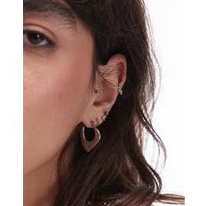 Sonia Waterproof Stainless Steel Hoop Earrings - Silver
