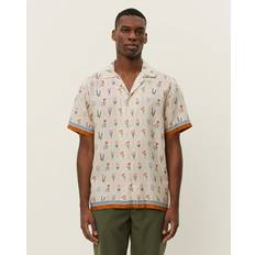 Tencel Skjorter Les Deux Lukas AOP Ss Shirt - Ivory
