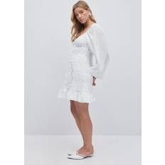 Gina Tricot Broderie Anglais Dress Miniklänningar - Vit