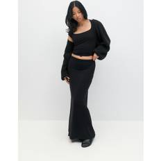 Svarta Kjolar Gina Tricot Soft Touch Maxi Skirt - Svart
