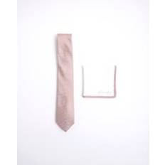 Ties River Island Mens Pink Tie And Handkerchief Set - Pink