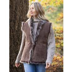 Shearling Vests Lakeland Leather Toscana Shearling Gilet - Taupe