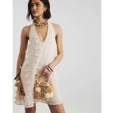 Bucket Bags River Island Womens Beige Raffia Flower Basket Bag - Beige