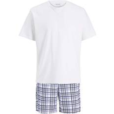 Jack & Jones Nattøj Jack & Jones O-hals Loungesæt Med T-shirt Hvid