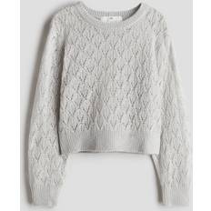 H&M Girls Pointelle Knit Jumper - Grey