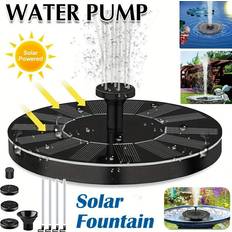 Temu 1.4W Solar Bird Bath Fountain Pump With Nozzles
