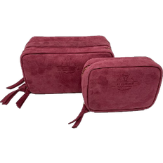 Skinn Necessärer & Sminkväskor By Fogstrup Suede Leather Toiletry Bag - Plum