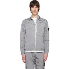 Stone Island Gray Regenerated Nylon Metal ECONYL Overshirt - Pearl Grey
