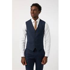Outerwear Tailored Fit Navy Texture Waistcoat - Navy