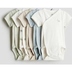 Turkosa Bodys H&M Turkos 5-Pack Body I Bomull - Ljusgrön/Sköldpaddor