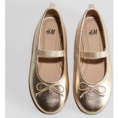 Ballerinas Children's Shoes H&M Girls Gold Ballet Pumps - Gold